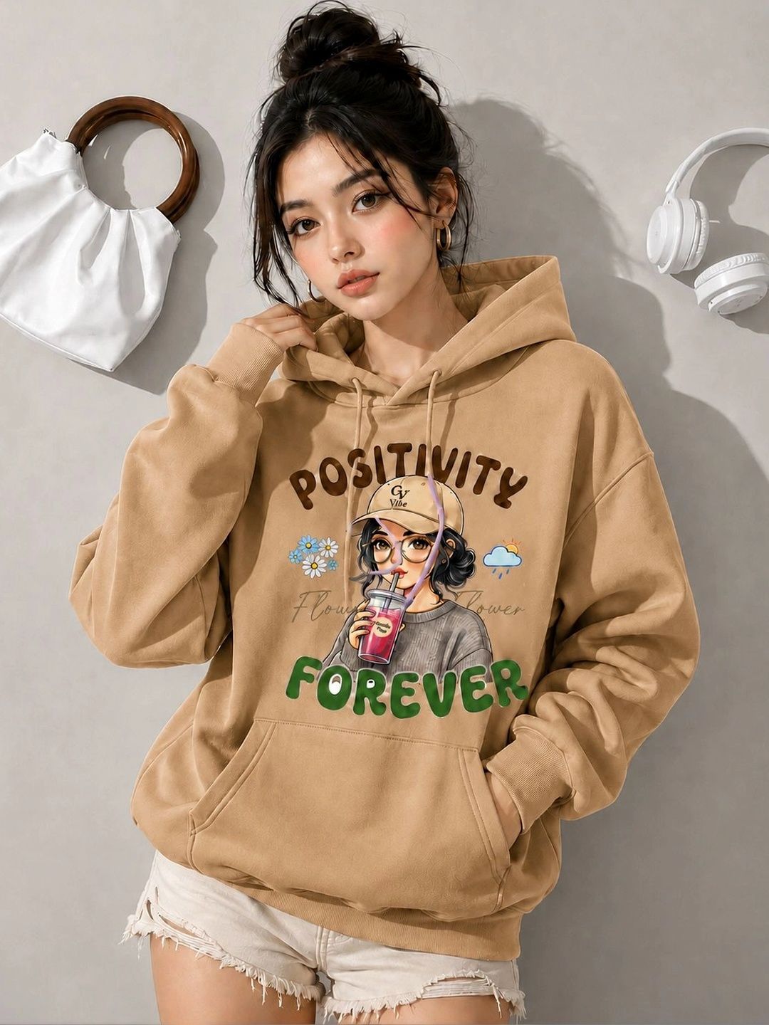 PERSONALITEE Women Printed Hooded Sweatshirt-picture-16