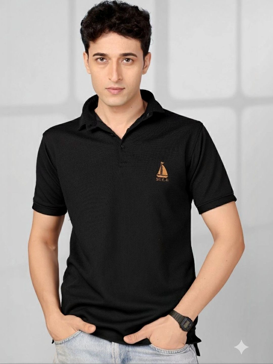 GLORI STAR Men Polo Collar T-shirt-picture-0
