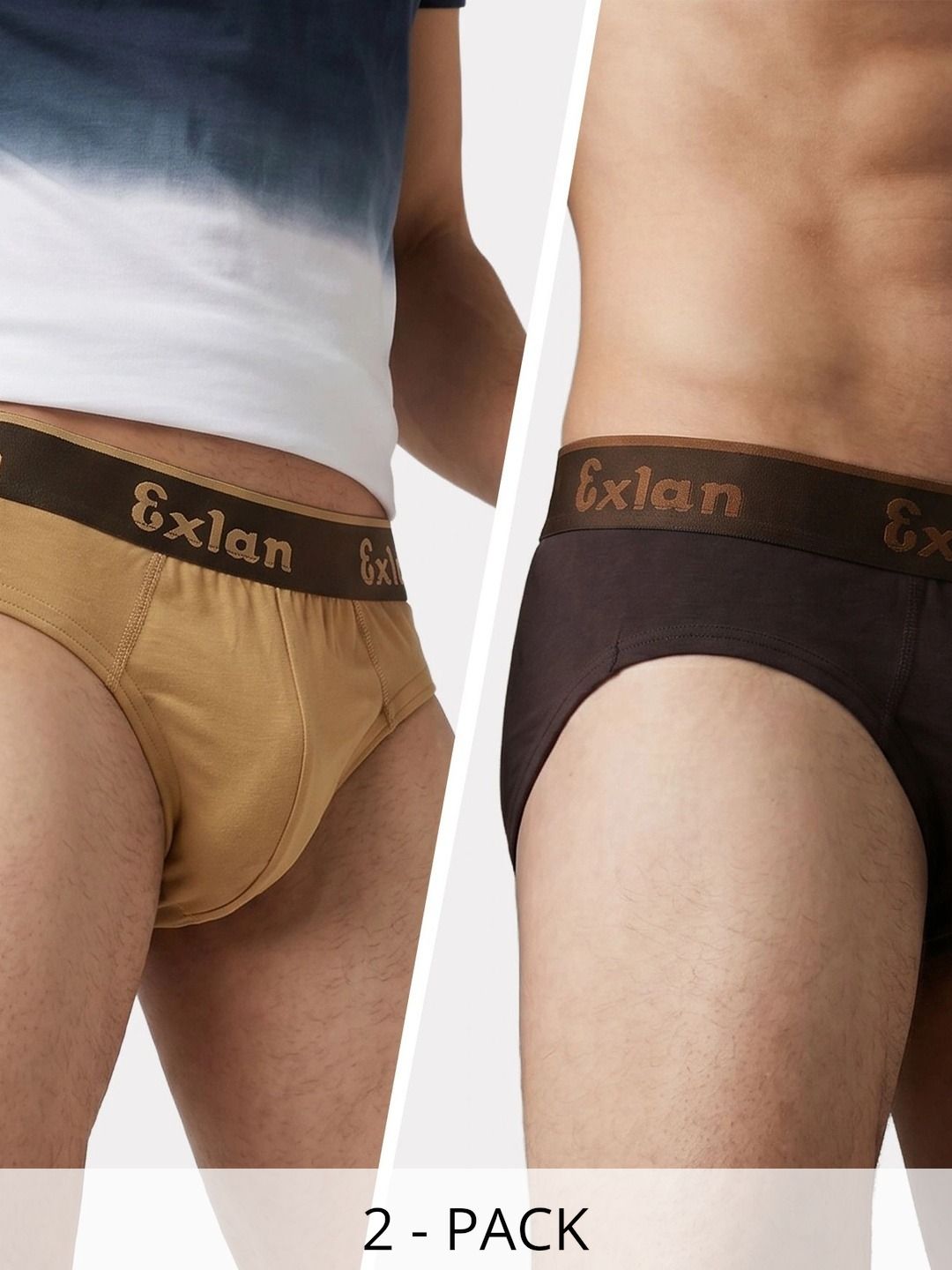 Exlan Men Pack of 2 Anti Bacterial Cotton Bikini-picture-20