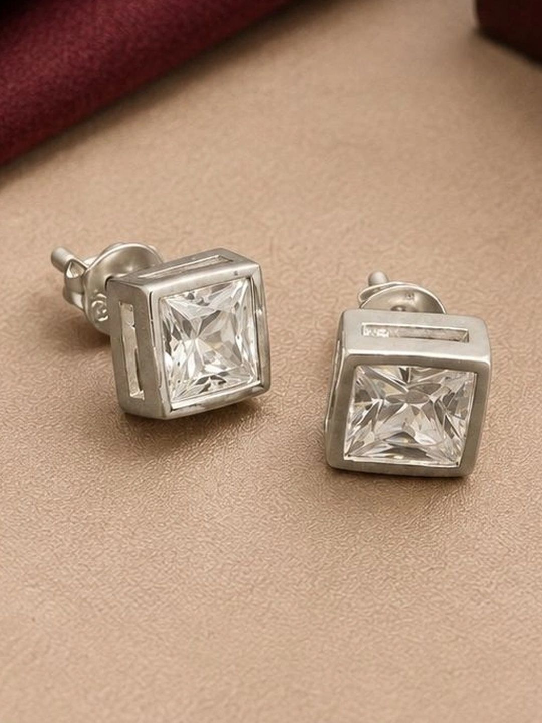 Sanache by Gopal & sons Square Studs Earrings-image-34