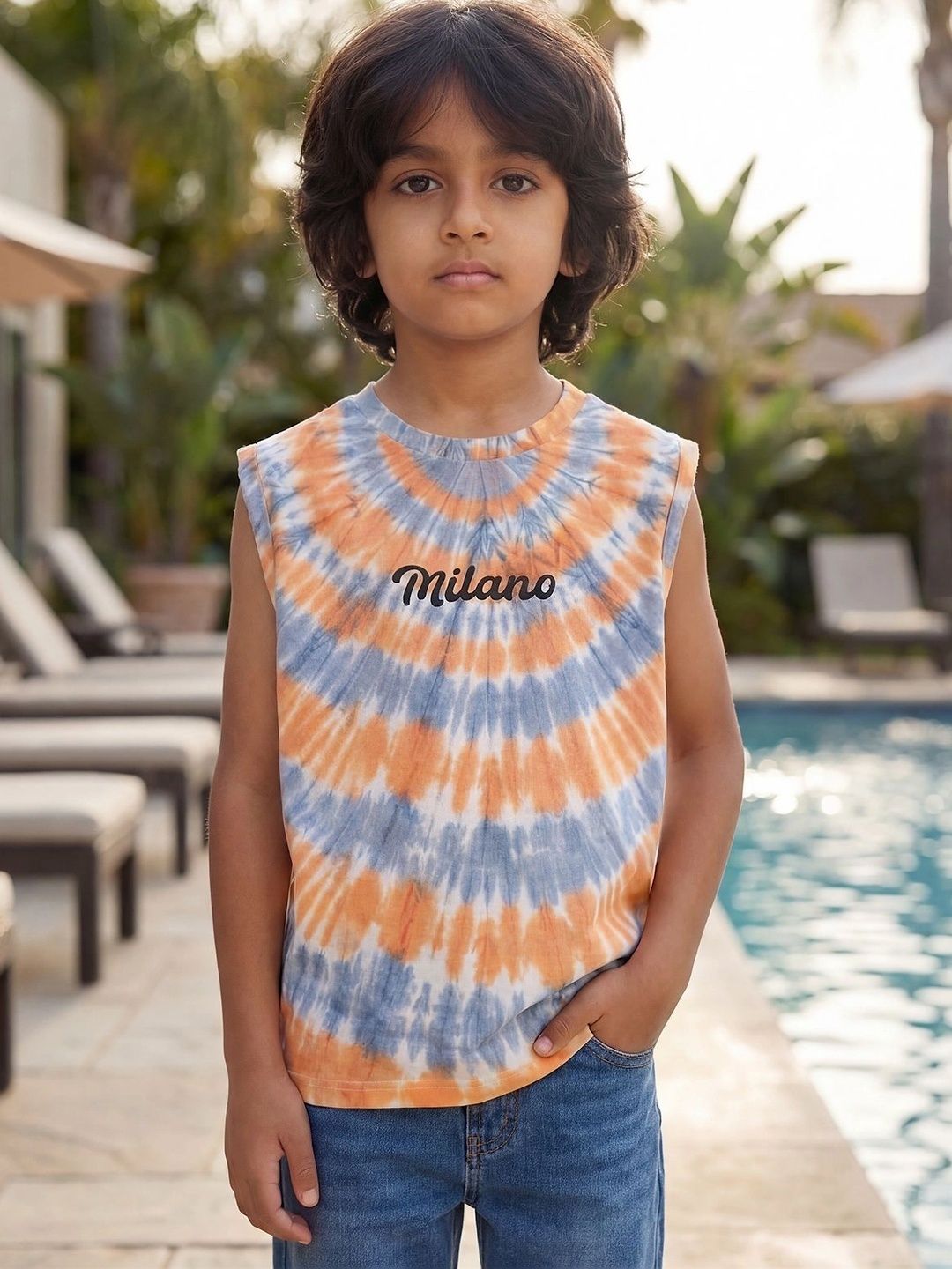 HELLCAT Boys Tie-Dye Graphic Print Sleeveless T-Shirt-picture-29