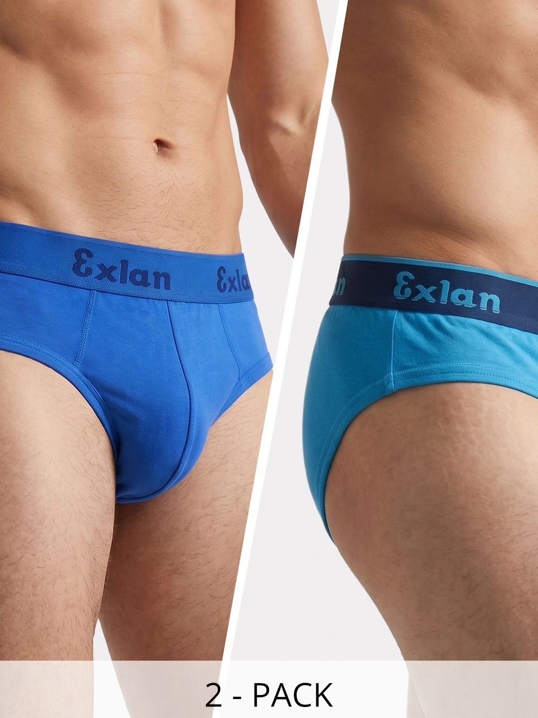 Exlan Men Pack of 2 Anti Bacterial Cotton Basic Briefs-picture-45