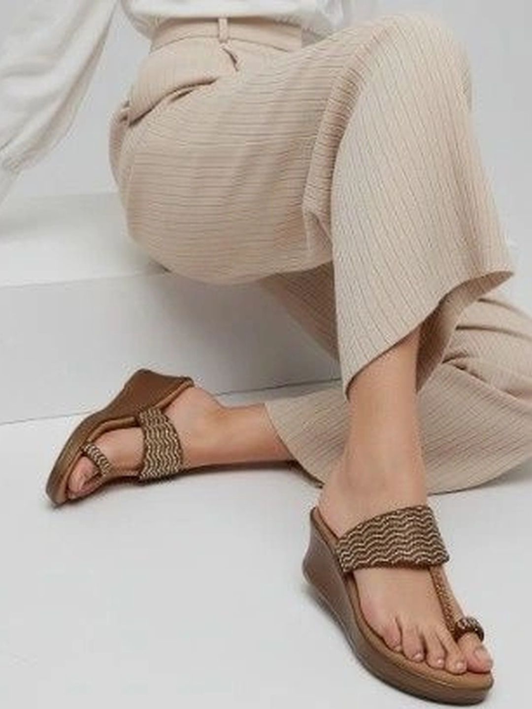 CORSICA Textured Wedge Sandals-image-46