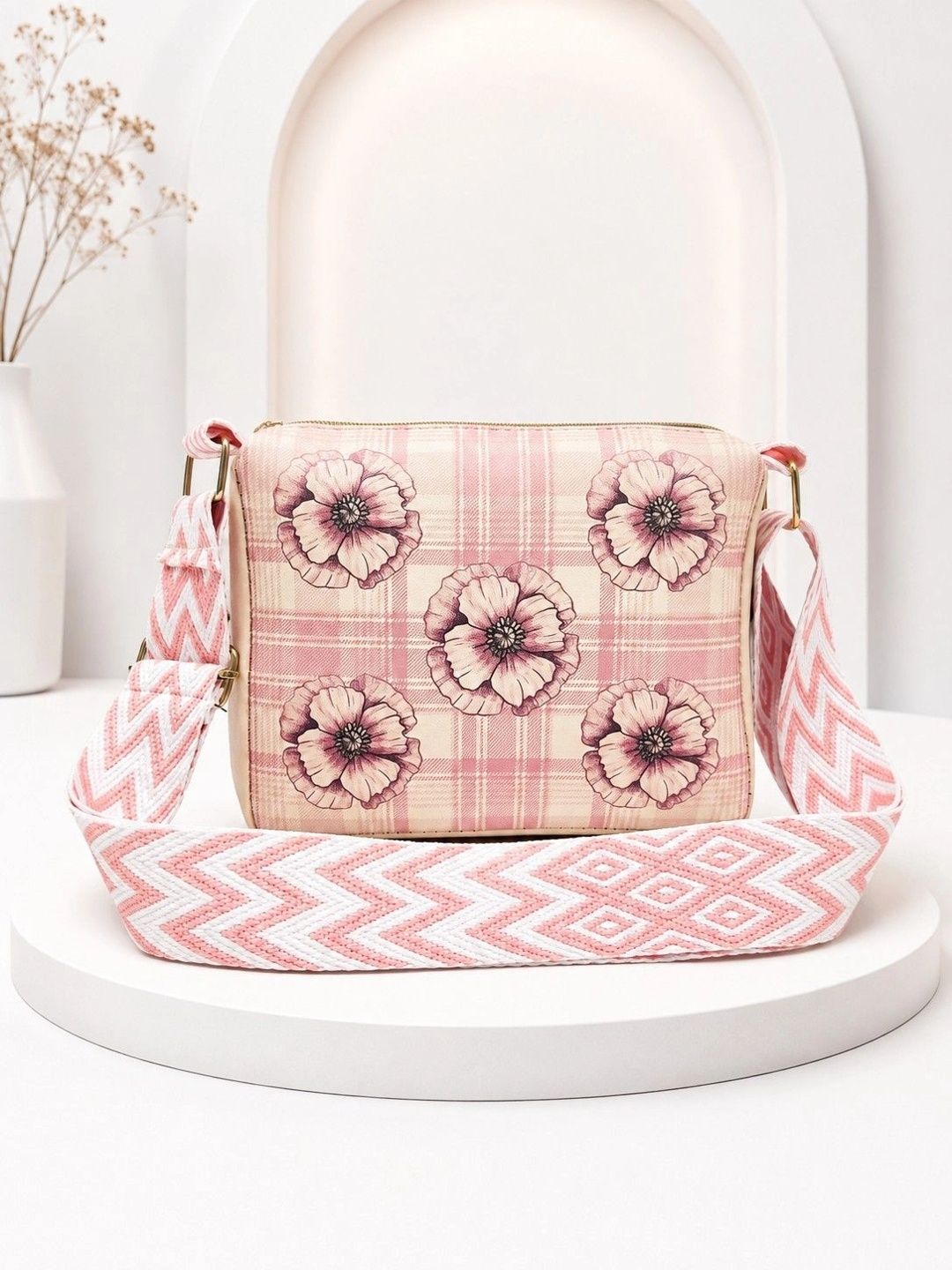 HERE&NOW Floral Printed PU Shoulder Bag-picture-28