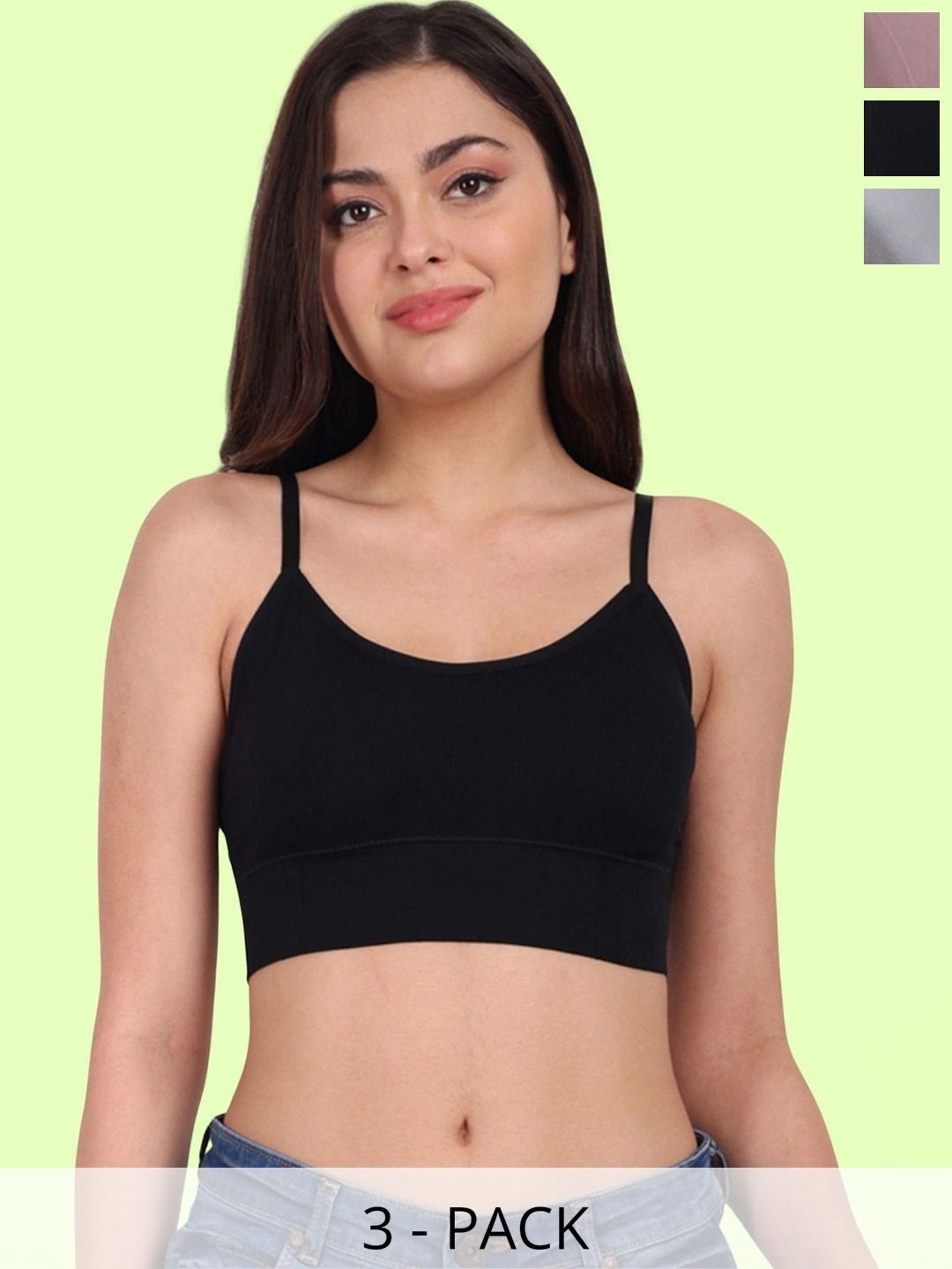UNDER 1000 Women Pack Of 3 Bra Full Coverage Underwired Lightly Padded-picture-41