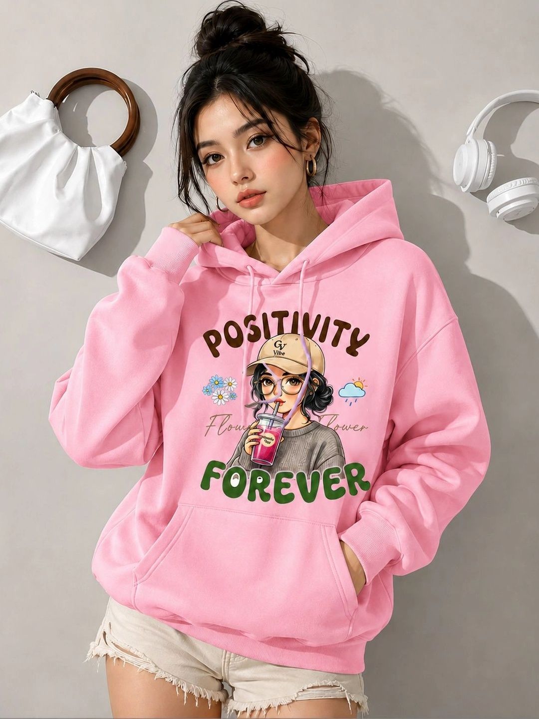 PERSONALITEE Women Printed Hooded Sweatshirt-picture-21