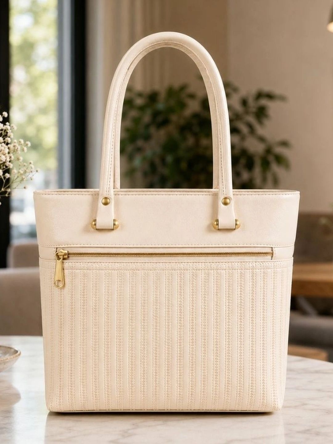 TURBOMAX Textured PU Structured Tote Bag-picture-26