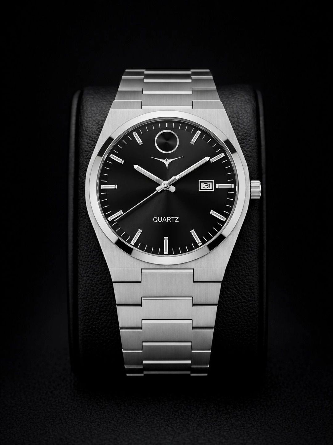 TREX Men Brass Dial & Stainless Steel Bracelet Style Straps Analogue Date Aperture Watch NSM-44-BLACK-picture-40