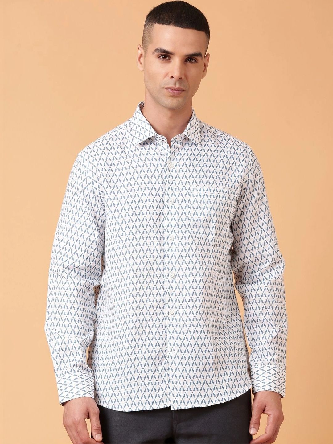 Linen Club Men Contemporary Printed Casual Shirt-picture-32