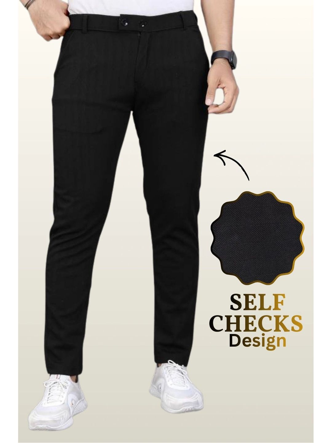 FABAURA Men Slim Fit Easy Wash Trousers-picture-10