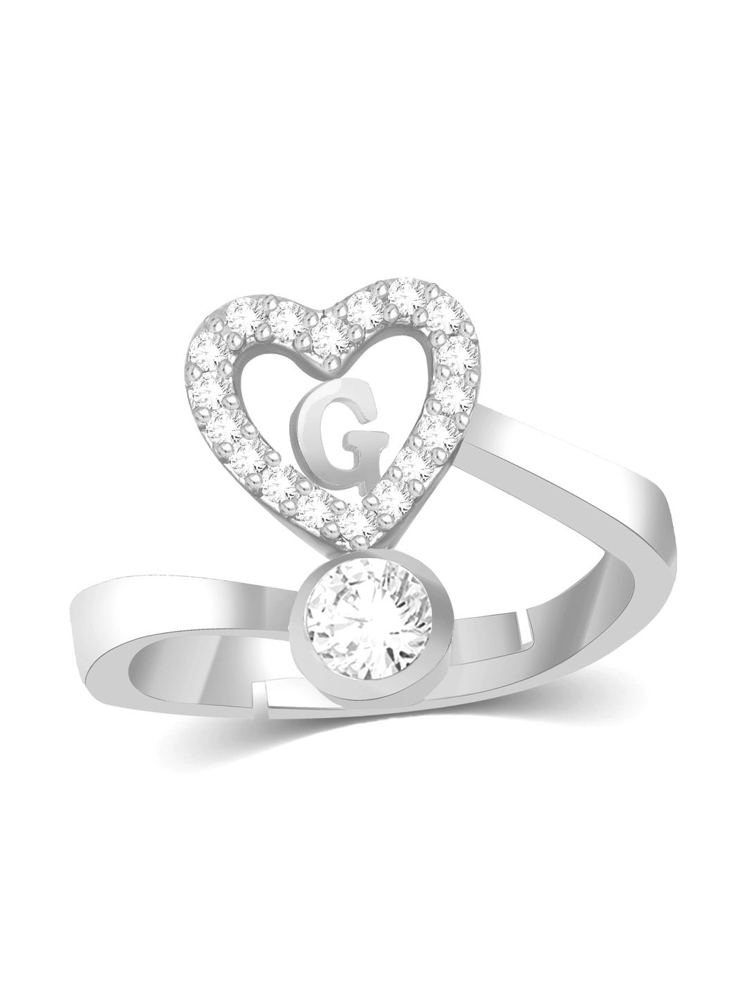 ORNEXA Women Gold-Plated Cubic Zirconia Finger Ring-picture-16