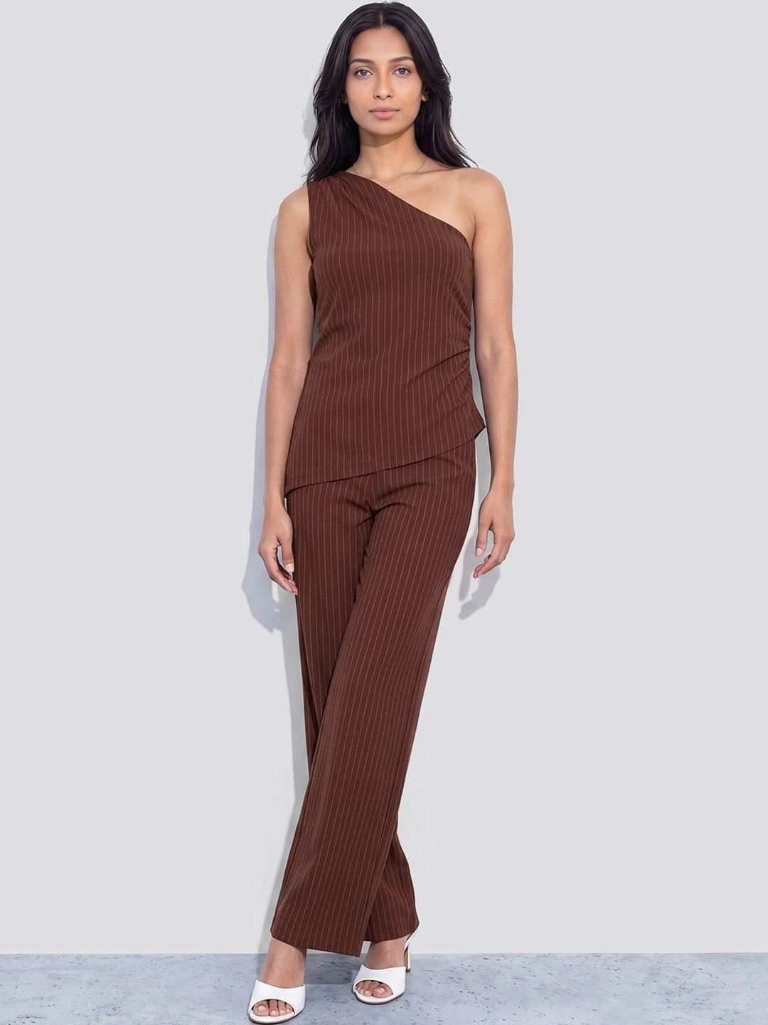 CODE by Lifestyle Striped One Shoulder Top-picture-20
