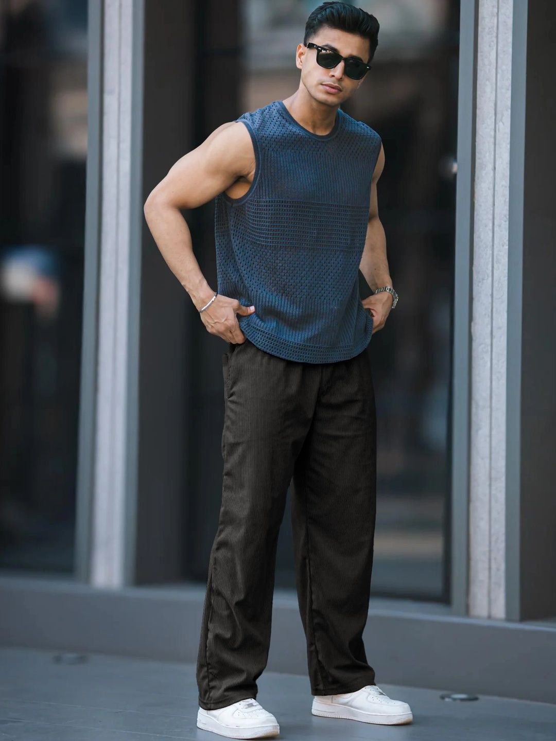 Moda Rapido Men Regular Fit Textured Track Pants-picture-38