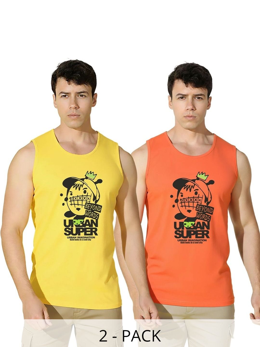 TEEFOX Pack of 2 Printed Cotton Tank-picture-32