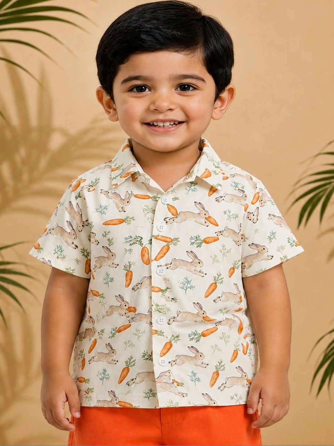 HERE&NOW Unisex Kids Classic Printed Casual Shirt-picture-30