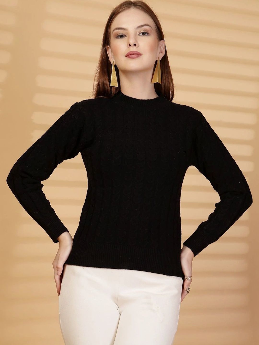all about you Women Cable Knit Woollen Pullover-picture-46