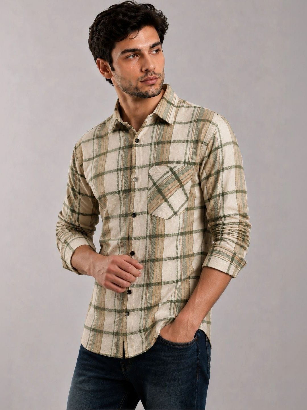 Moda Rapido Men Comfort Checked Casual Shirt-picture-35