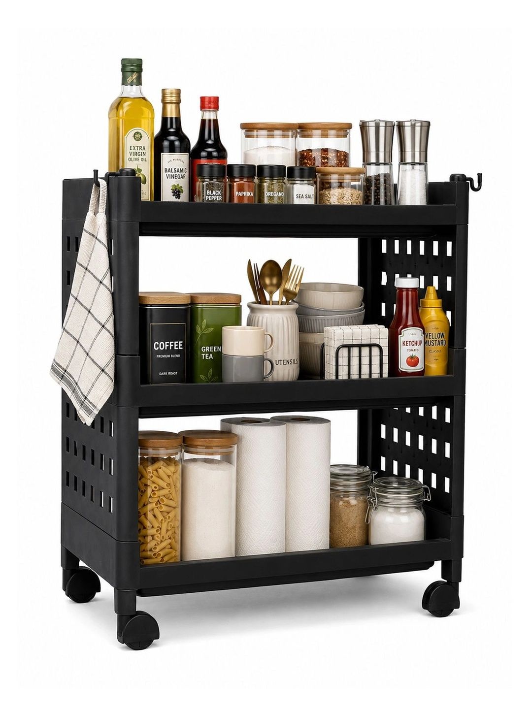 Naayaab Craft Black Set of 1 Portable Racks Organisers-picture-26