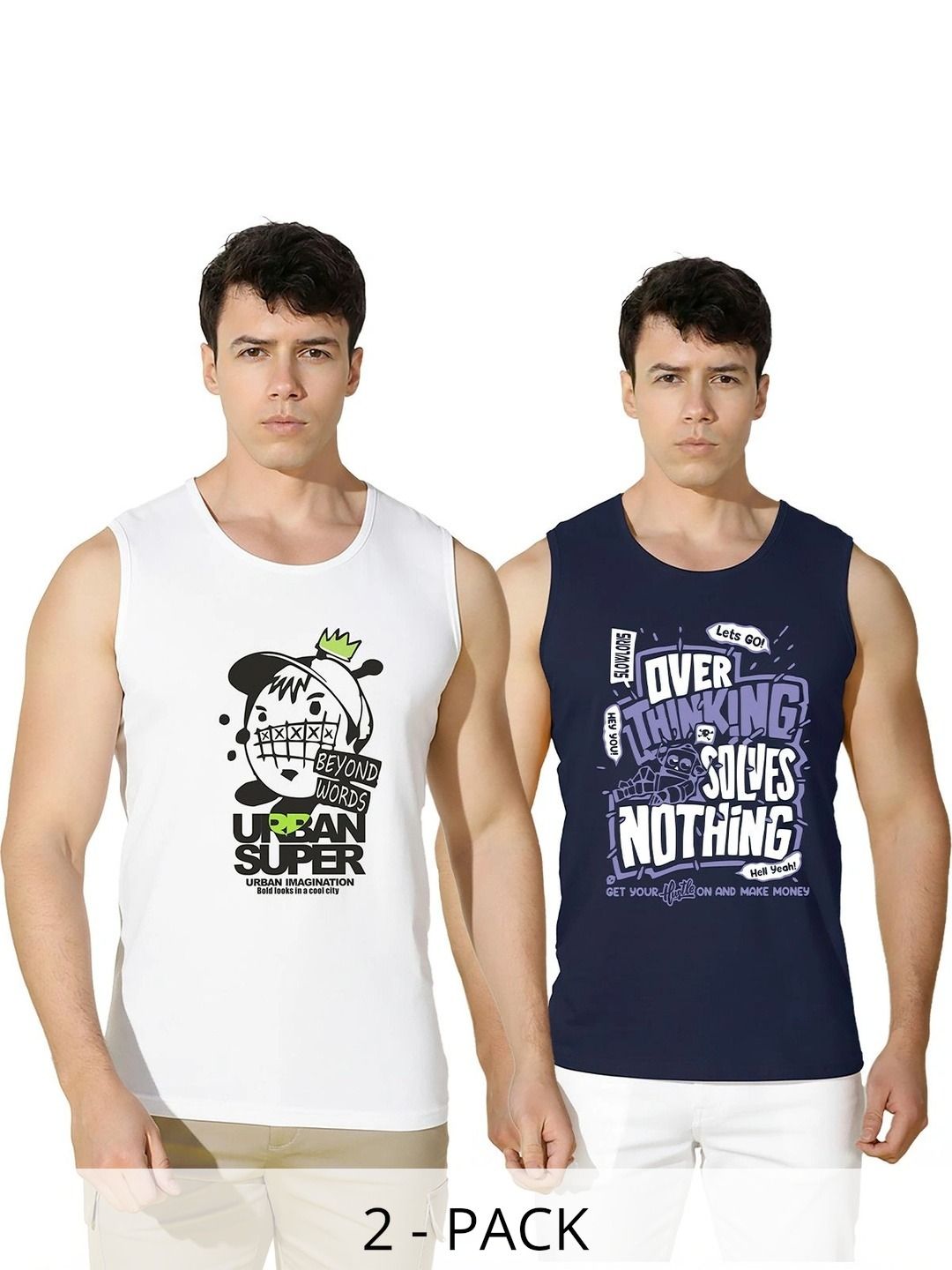 TEEFOX Pack of 2 Printed Cotton Gym Vest-picture-27