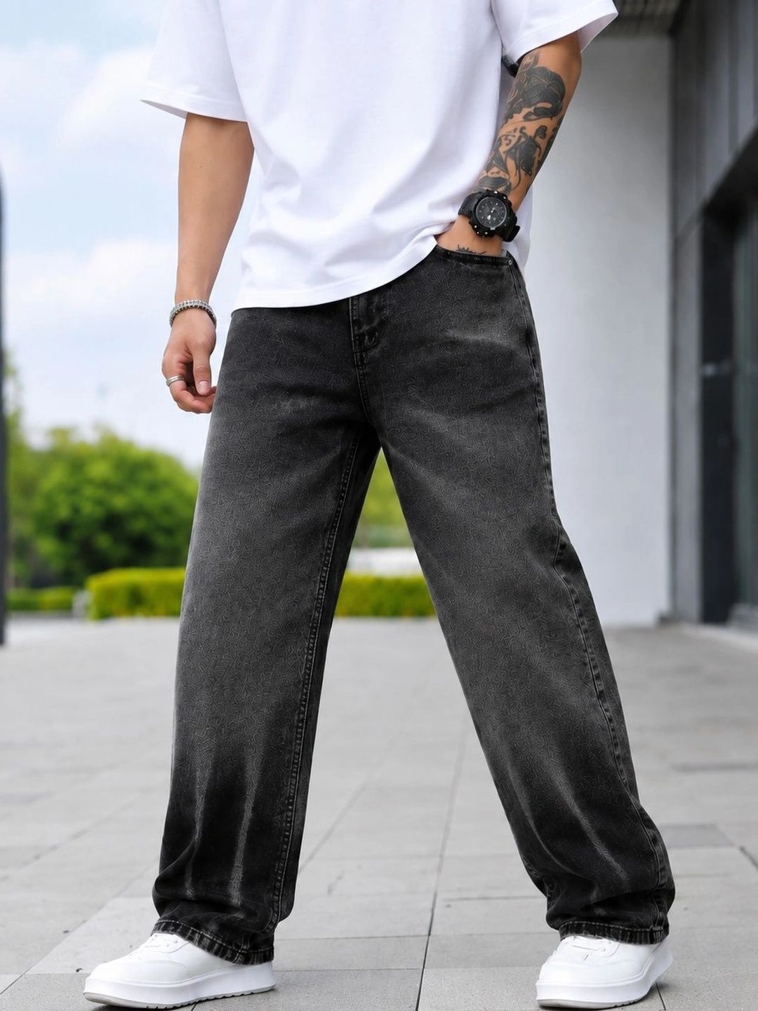 DENIM LIFE Men Classic Straight Fit Mid-Rise Stretchable Jeans-picture-29