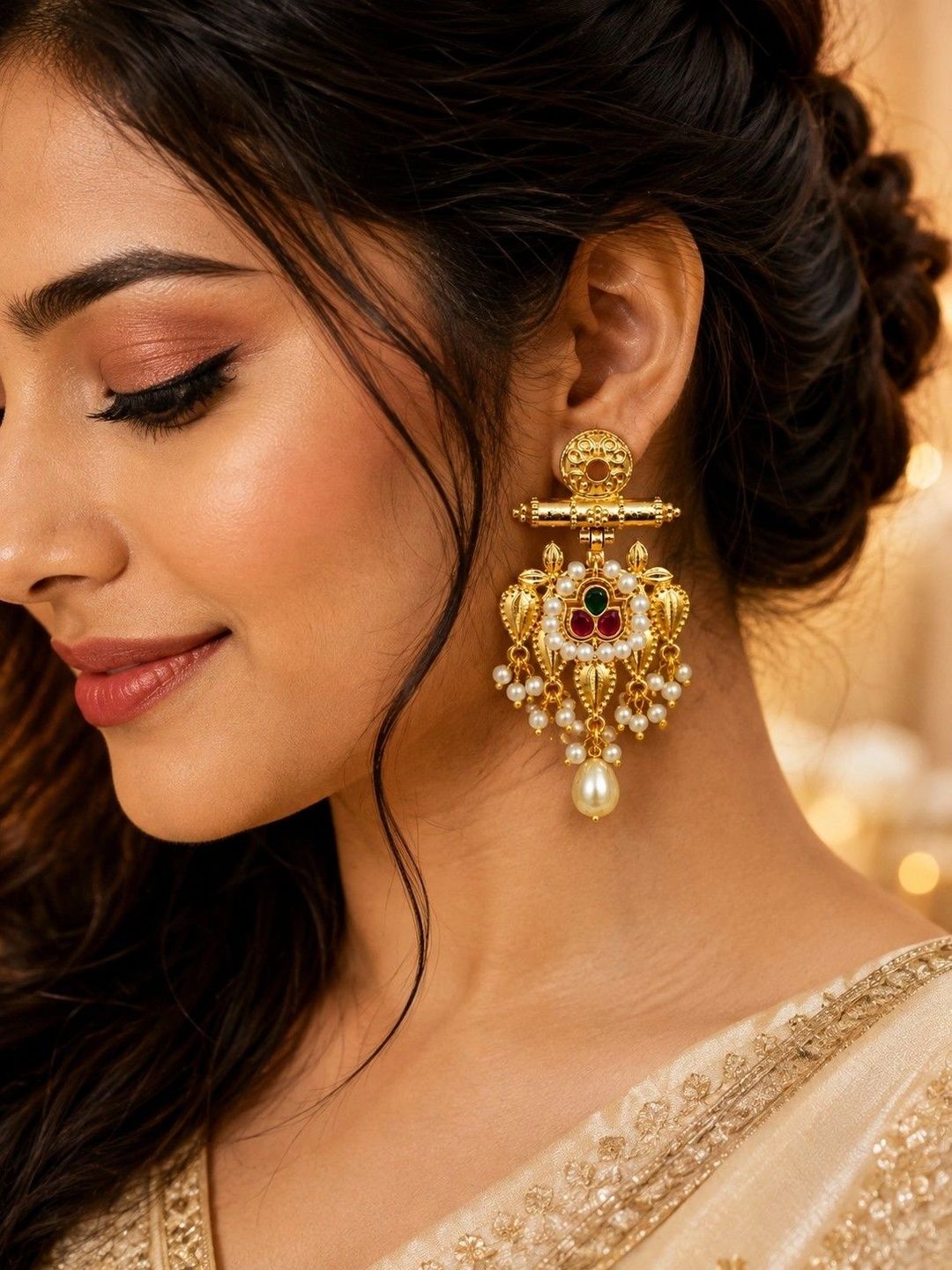 GARNISHA Geometric Drop Earrings-image-49