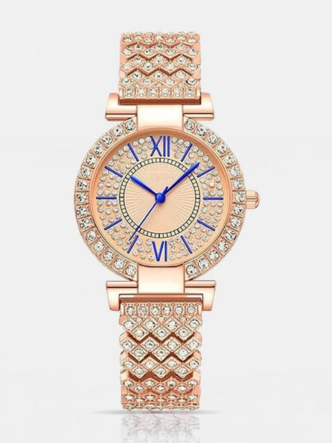 TREX Women Brass Embellished Dial & Stainless Steel Bracelet Style Straps Analogue Watch NSW_10_ROSEGOLD-picture-33