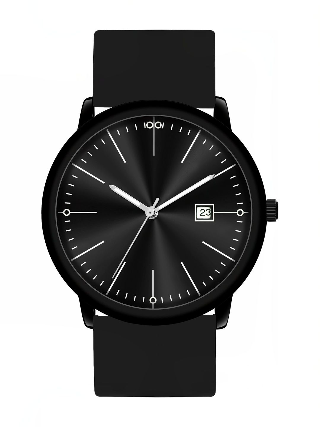 TREX Men Brass Dial & Stainless Steel Straps Analogue Date Aperture Watch NSW031_BLACK-image-14