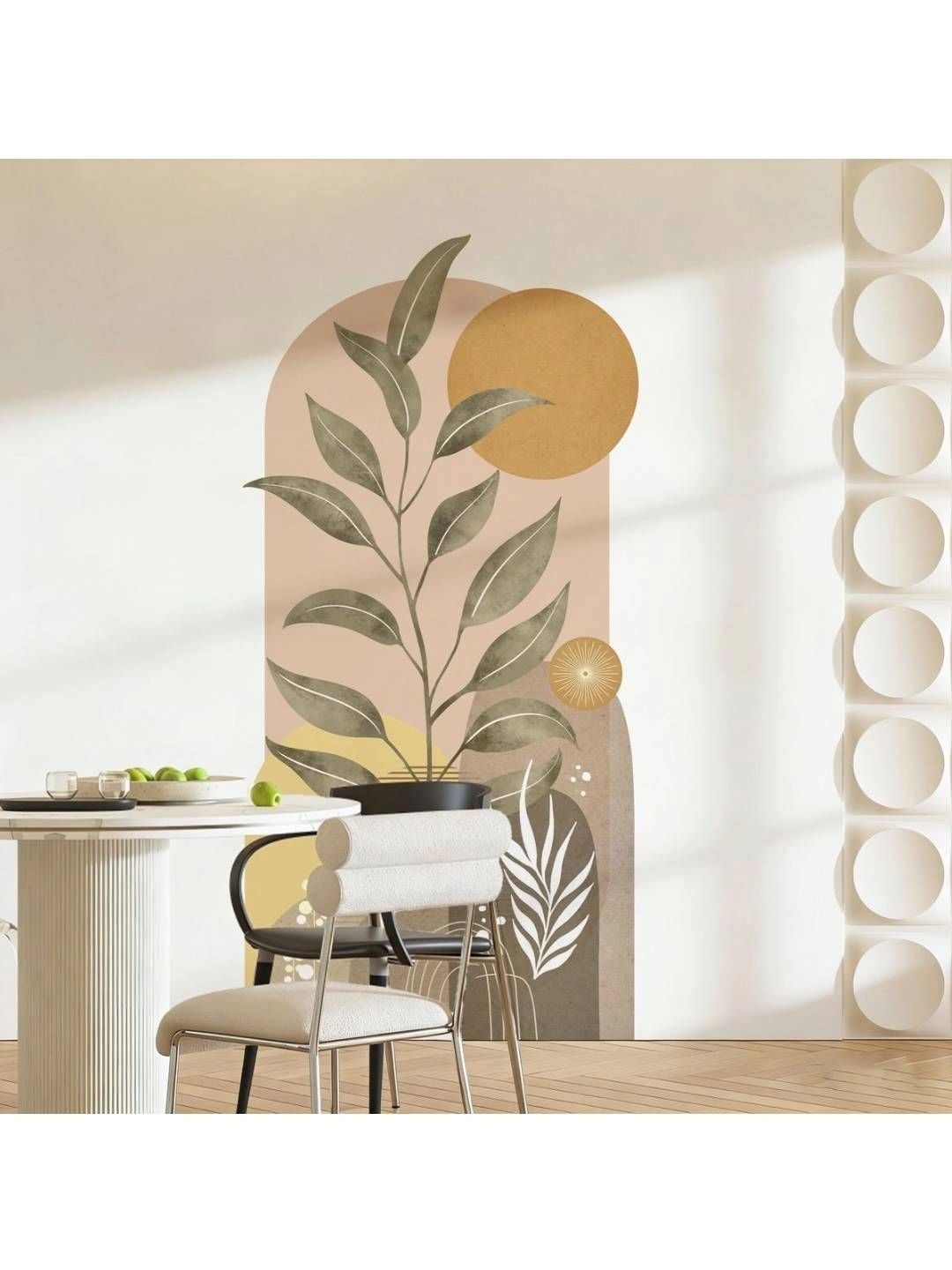 INDIAN ROYALS Green & Beige Printed Self-Adhesive & Durable Wall Sticker-picture-32