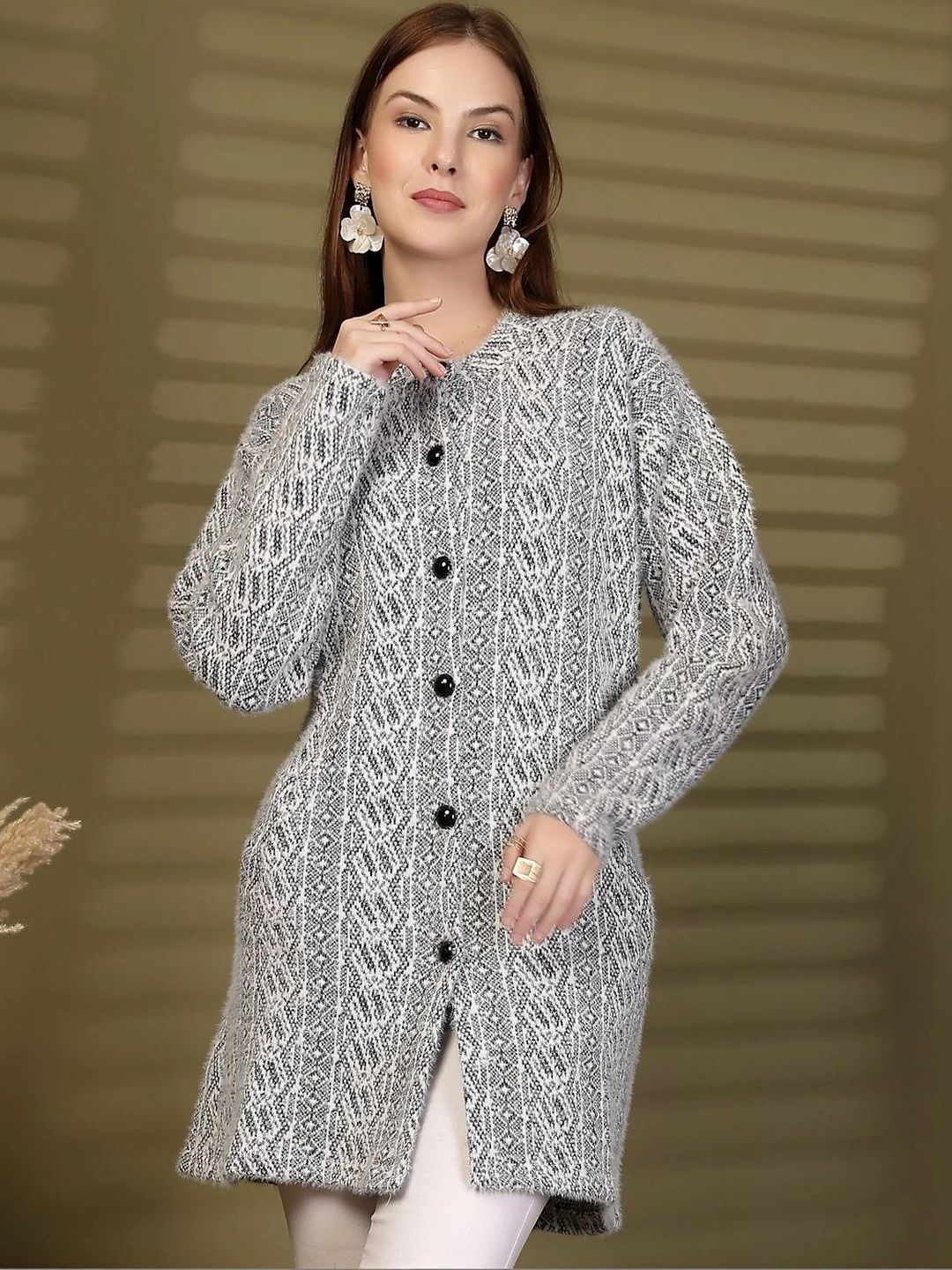 all about you Women Woollen Longline Cardigan-picture-28