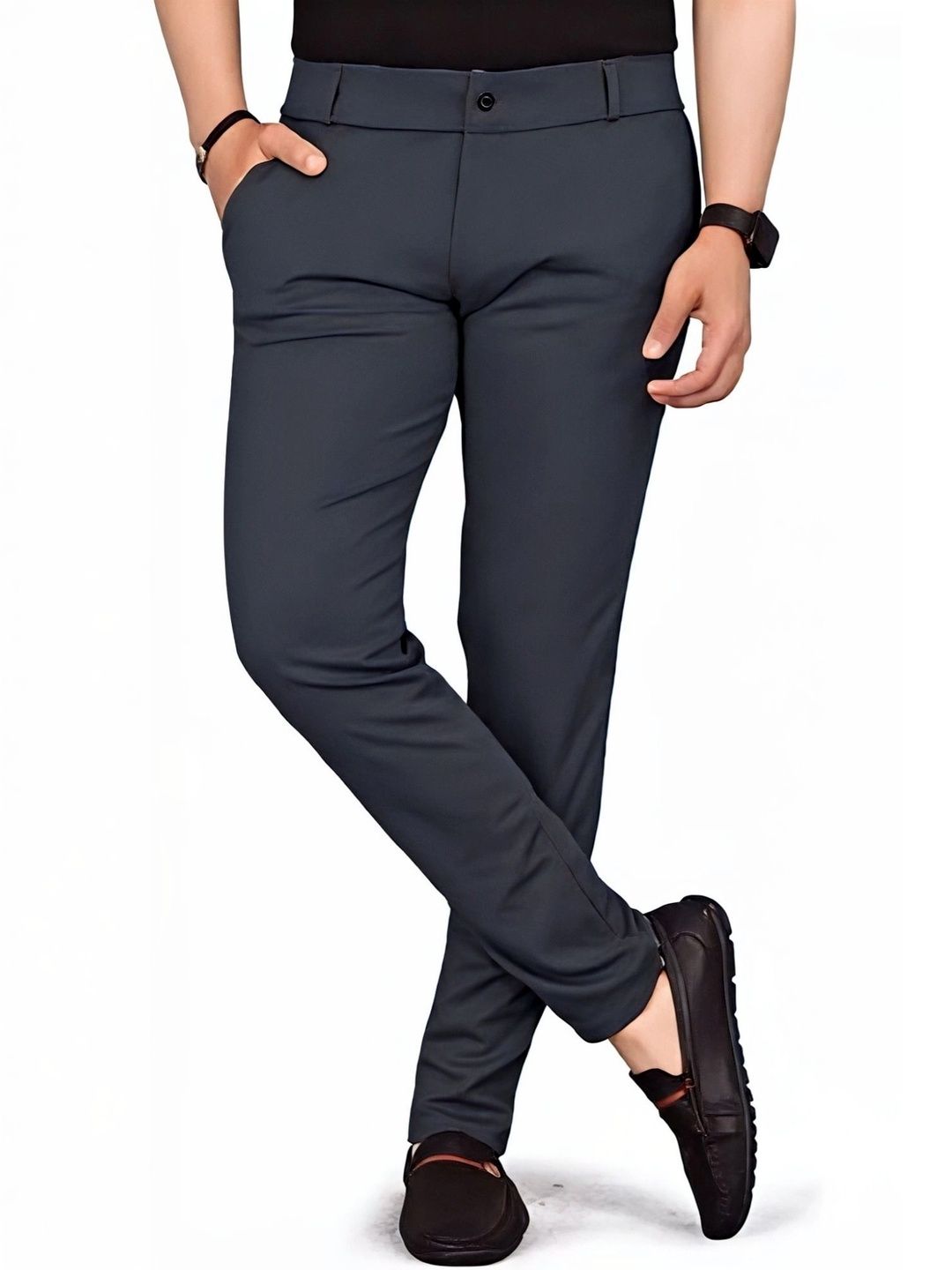 FABAURA Men Slim Fit Easy Wash Trousers-picture-35