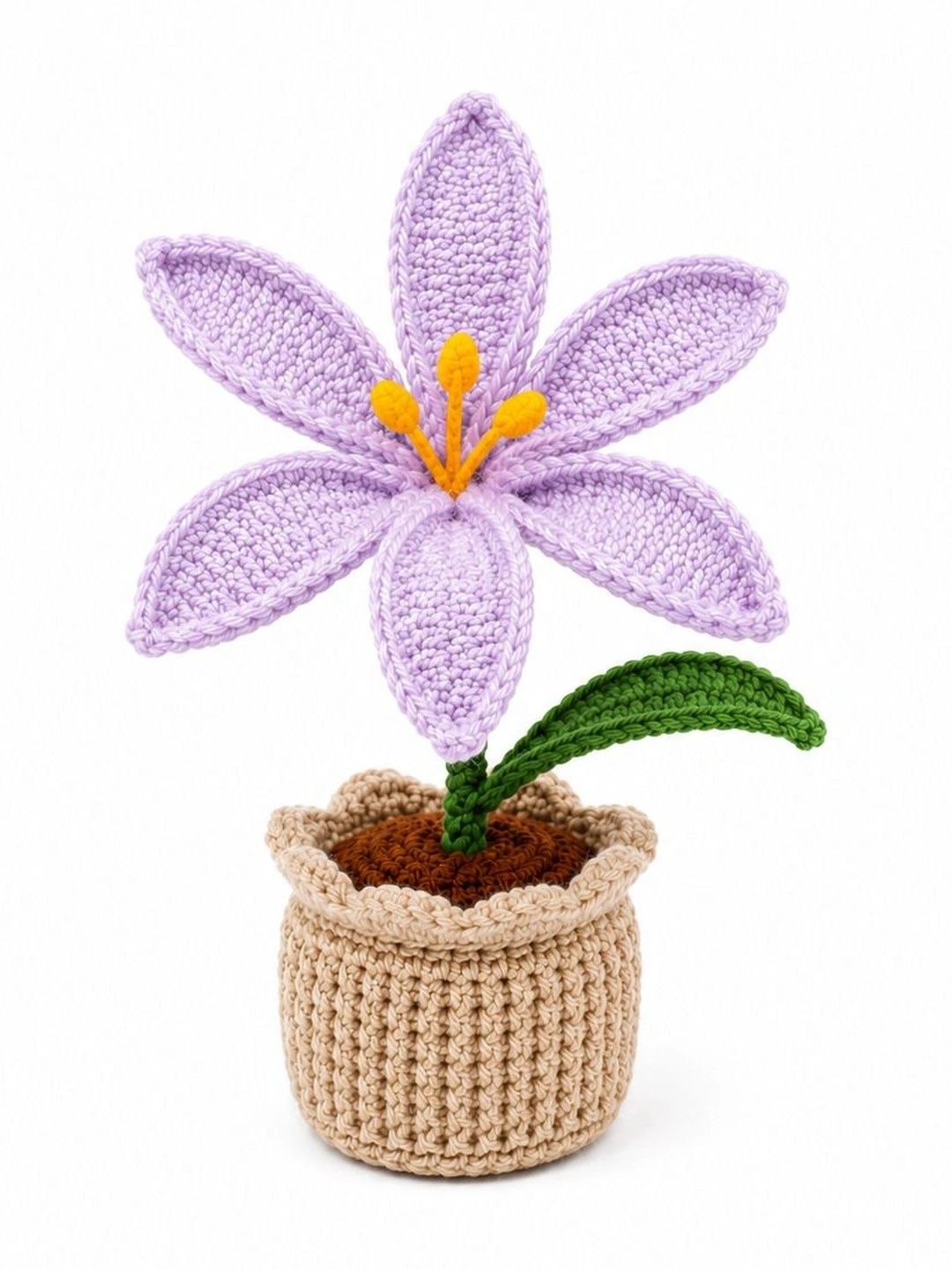 Agantuk Purple 1 Pieces Crocus Artificial Flower With Pot-picture-14