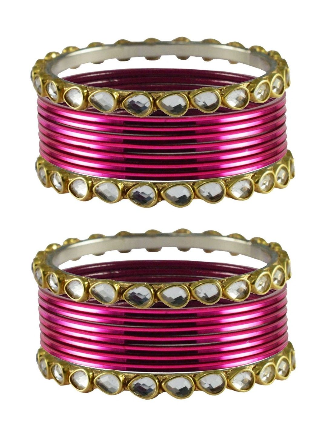 MAYA FASHION Stone Studded & Beaded Bangle-picture-39