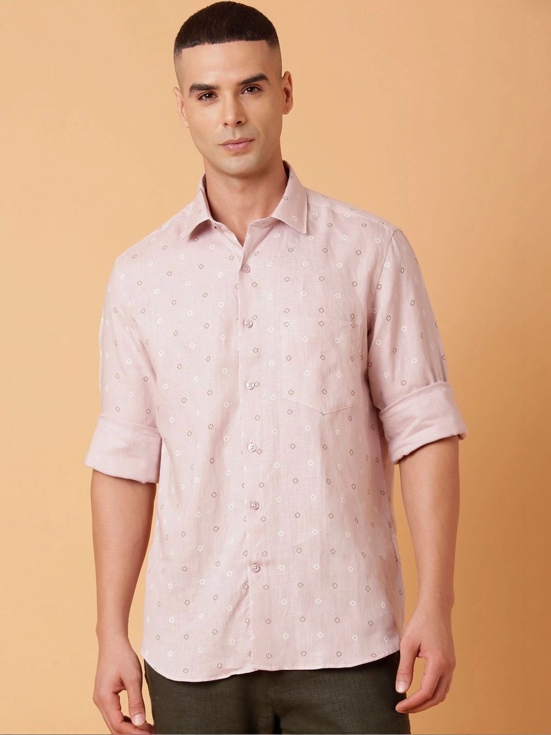 Linen Club Men Contemporary Printed Casual Shirt-picture-29