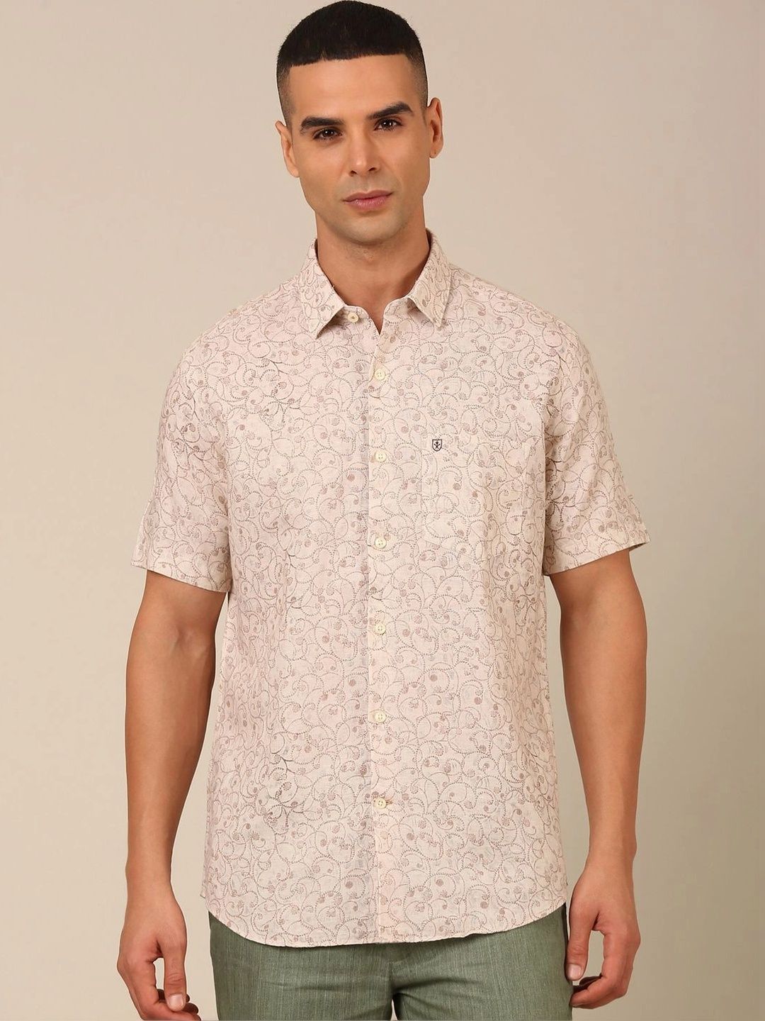 Linen Club Men Contemporary Printed Casual Shirt-picture-19