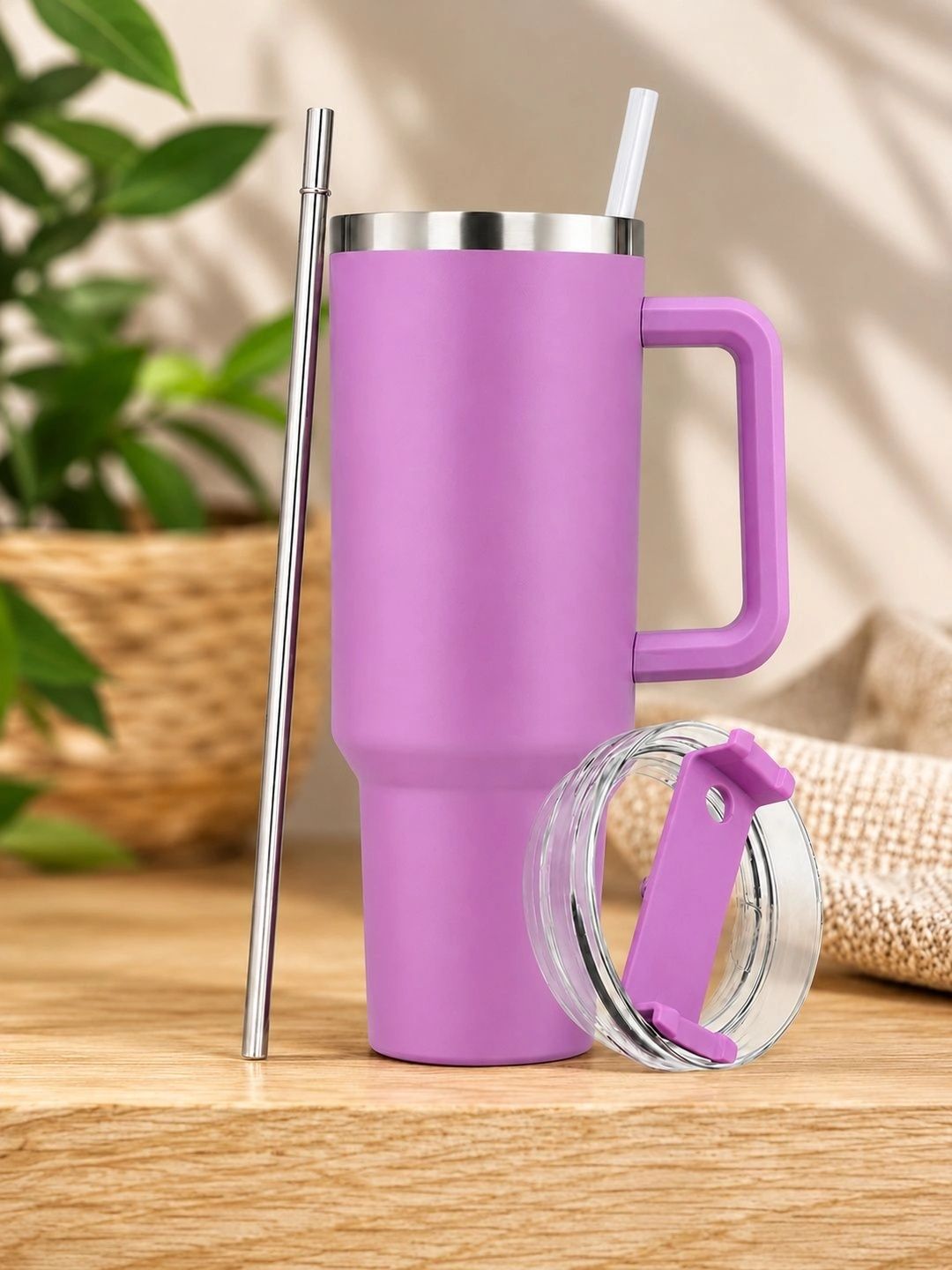 OBEROI'S TRADERS White & Steel Single Stainless Steel Solid Double Wall Vacuum Water Bottle-picture-12