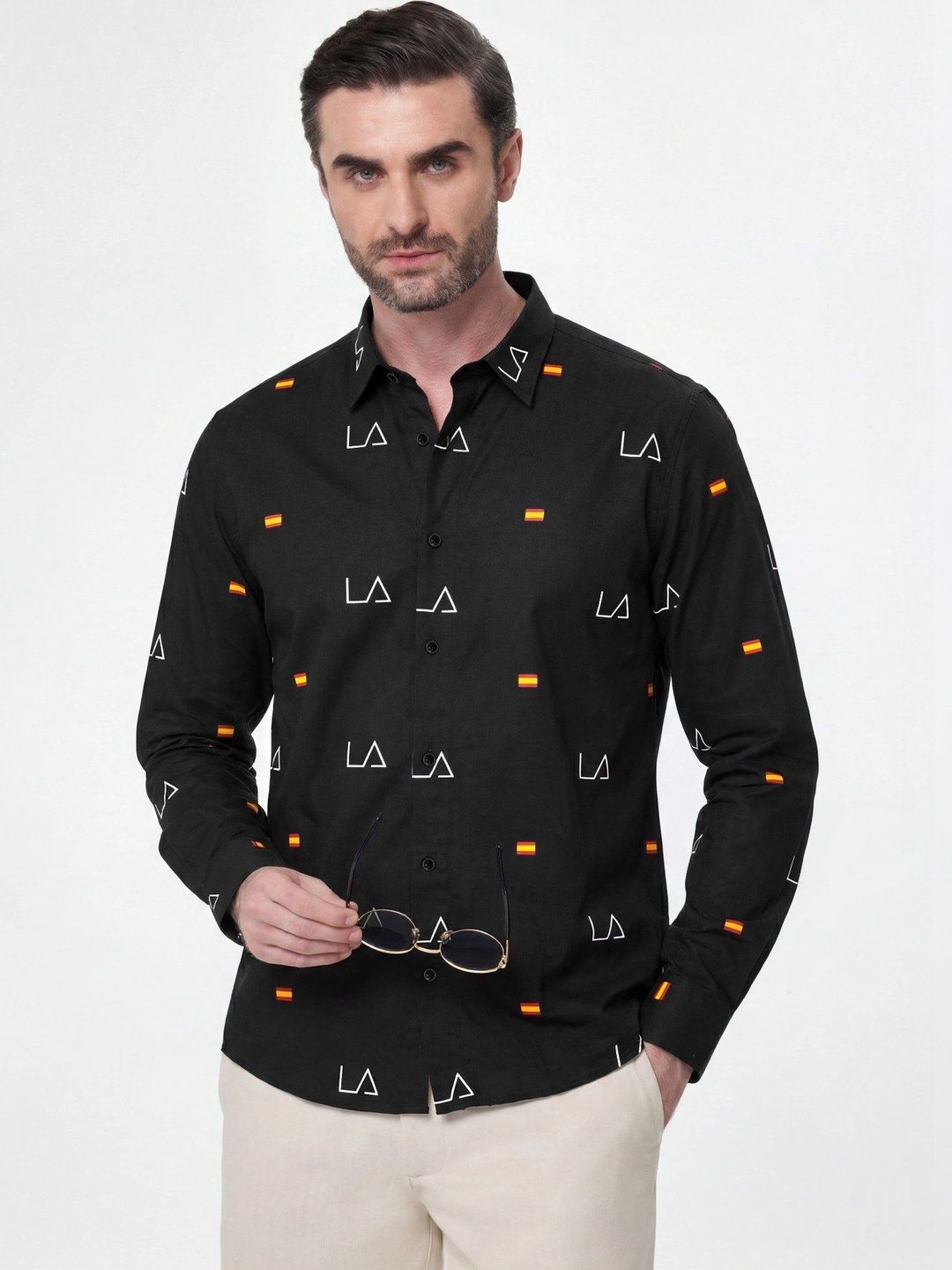LAVALENCIA Men Premium Slim Fit Printed Casual Shirt-picture-12