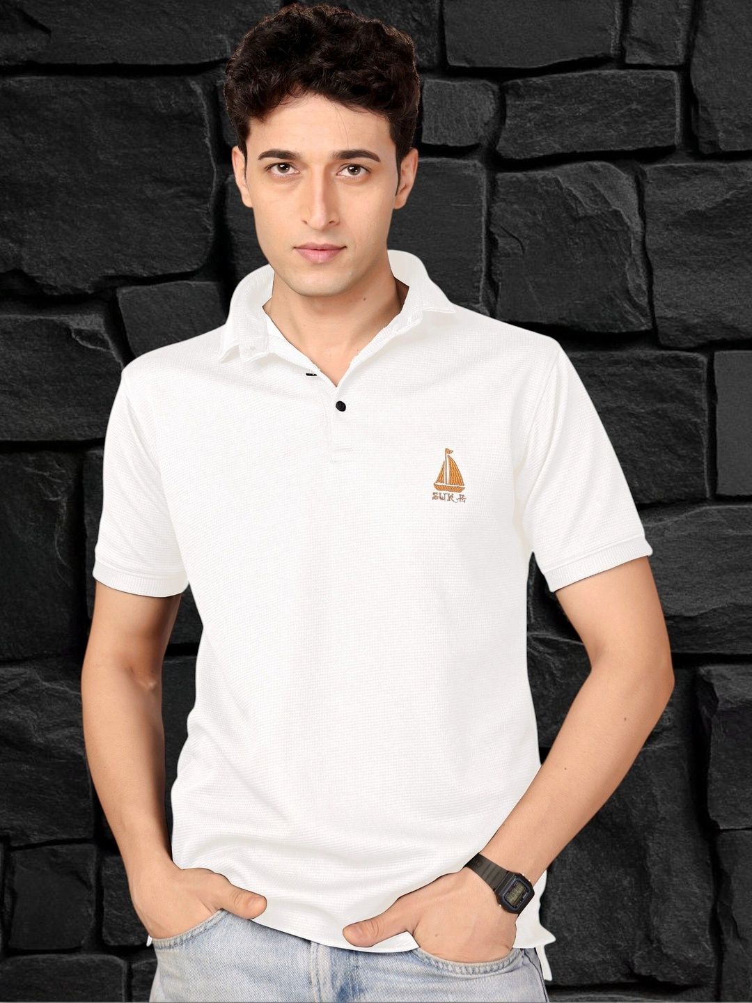 GLORI STAR Men Polo Collar T-shirt-picture-4