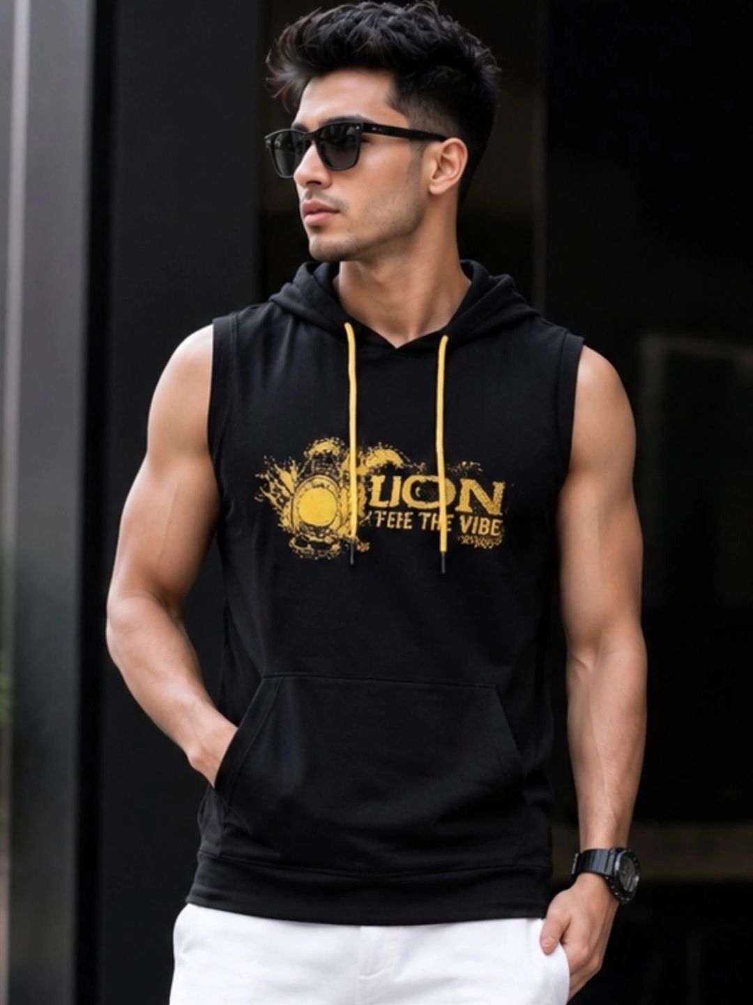 R.Code by The Roadster Life Co. Printed Gym Vest