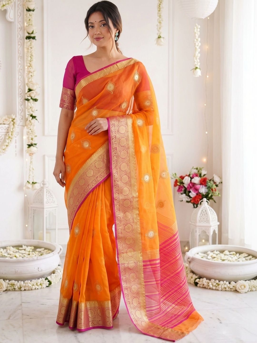 Kriyansh Zari Silk Blend Designer Mysore Silk Saree-image-19
