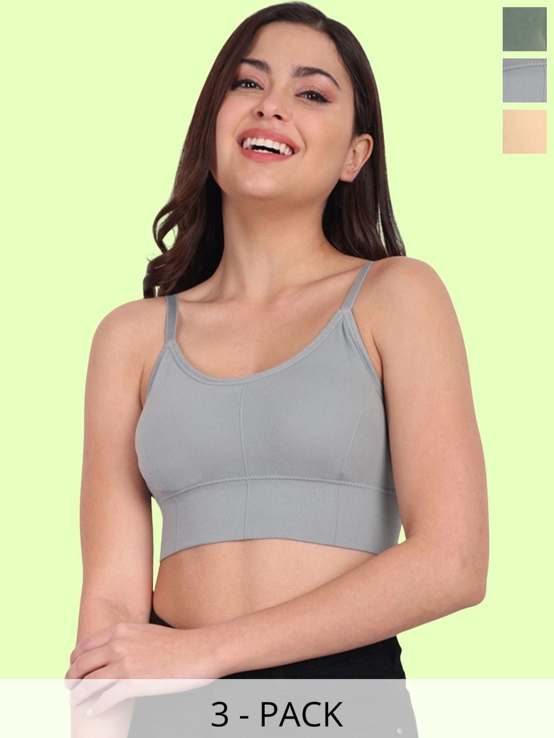 UNDER 1000 Women Pack of 3 Full-Coverage Lightly Padded Bralette Bra-picture-16