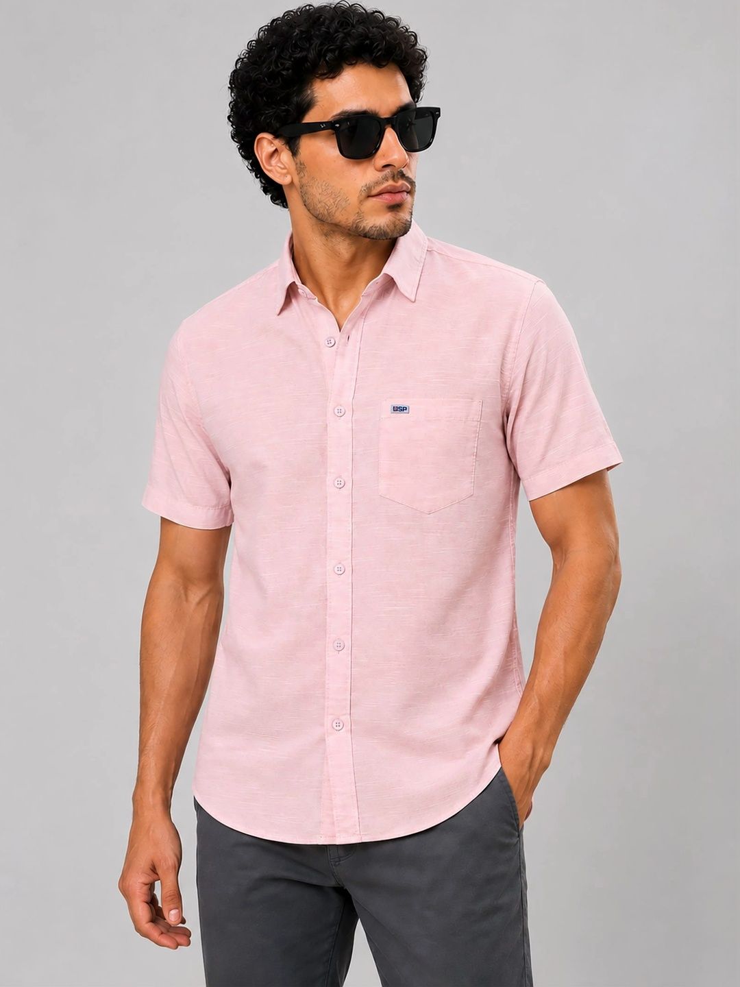 U.S. PITCHERS Men Standard Slim Fit Casual Shirt-picture-20