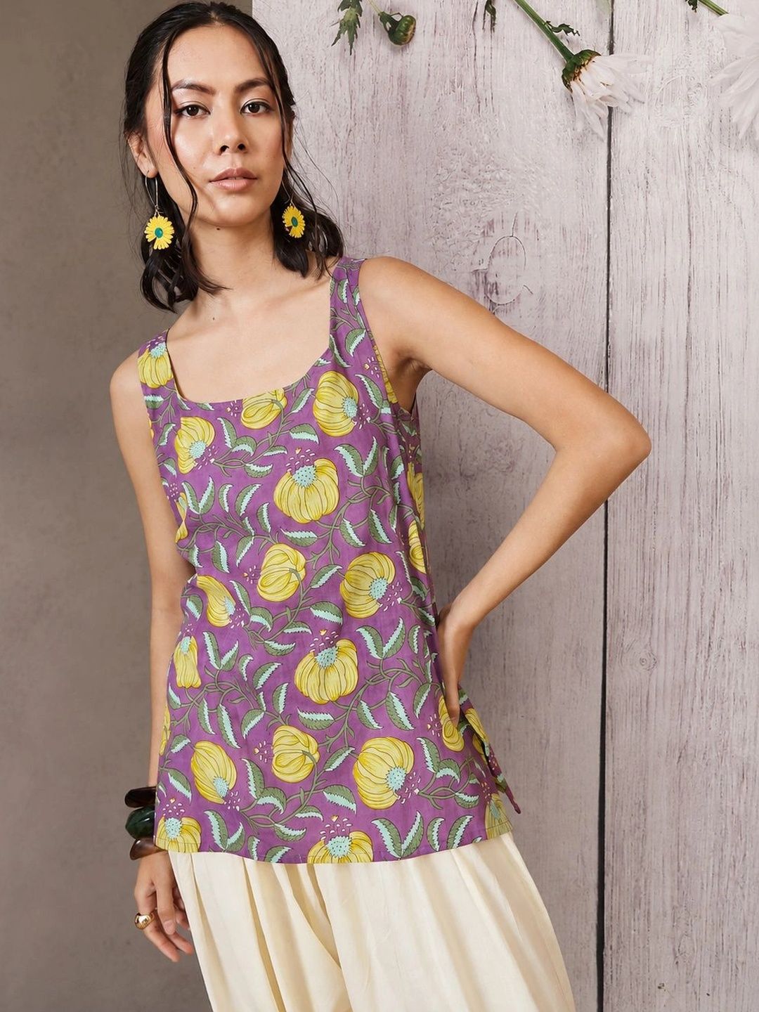 Anouk Floral Print Cotton Top-picture-32