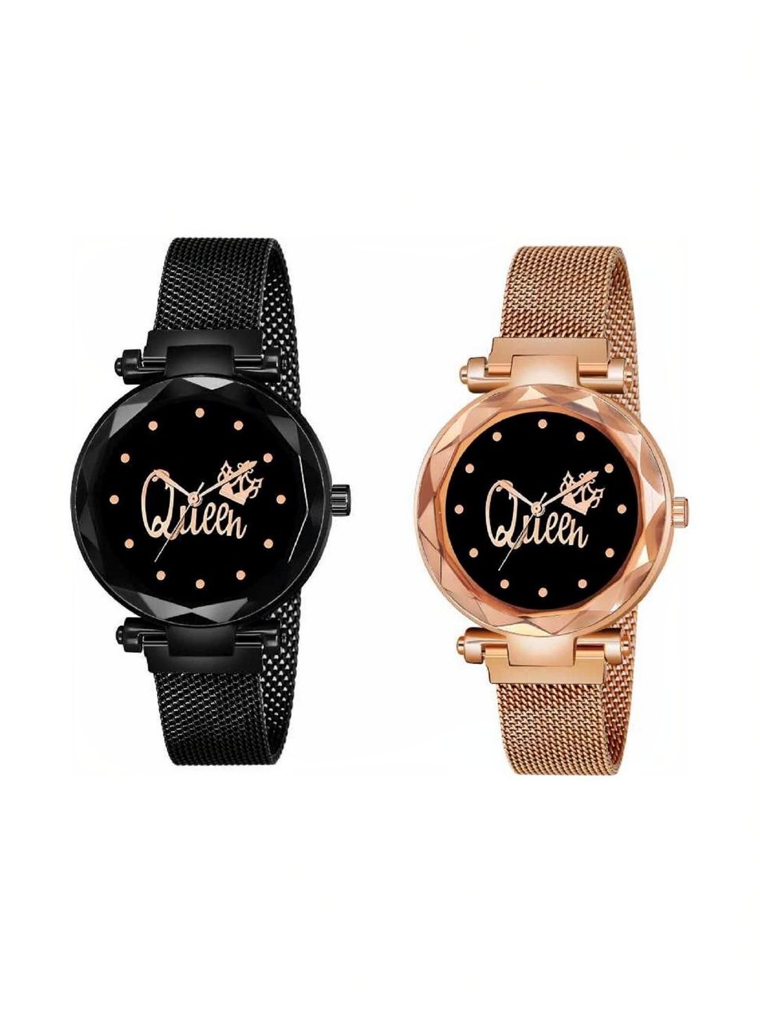 TREX Women Brass Printed Dial & Stainless Steel Bracelet Style Straps Analogue Watch-picture-44
