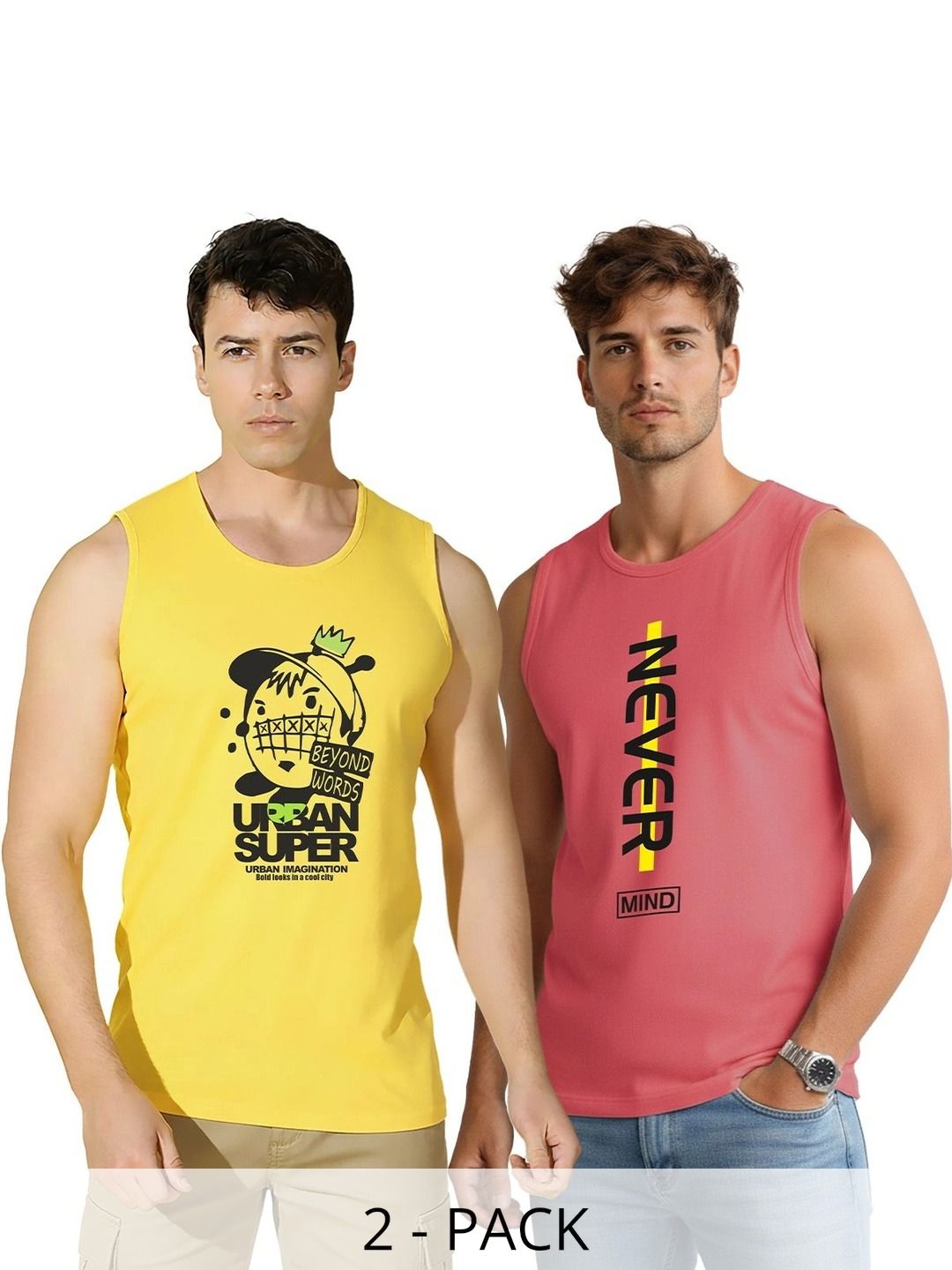 TEEFOX Pack of 2 Printed Cotton Tank-picture-31