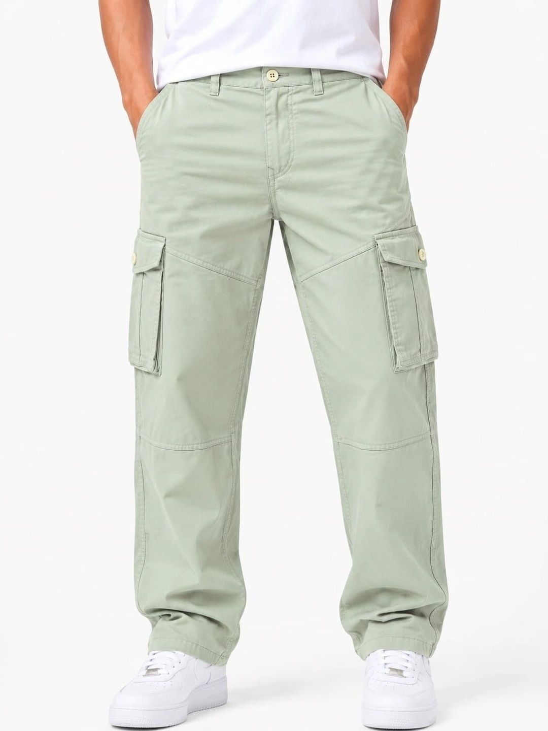 BEEDOO Men Classic Loose Fit Cargos Trousers-picture-36
