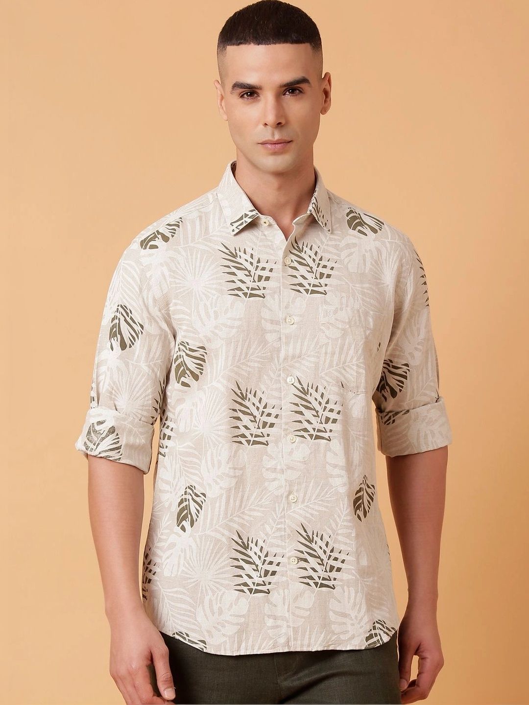 Linen Club Men Contemporary Printed Casual Shirt-picture-37