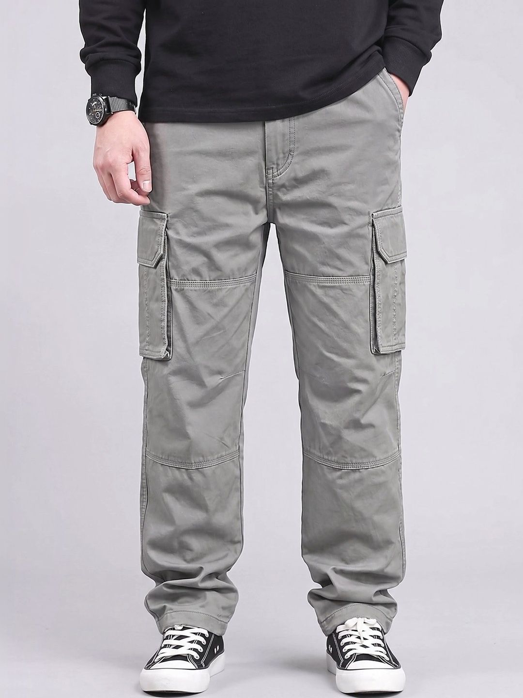 Moda Rapido Men Classic Loose Fit Cargos Trousers-picture-48