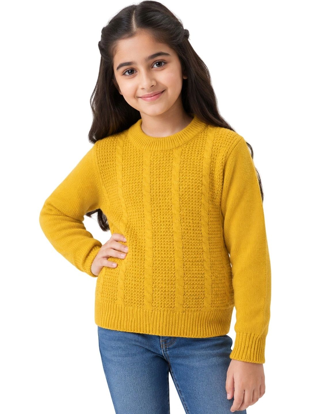 YK Girls Cable Knit Pullover-picture-25
