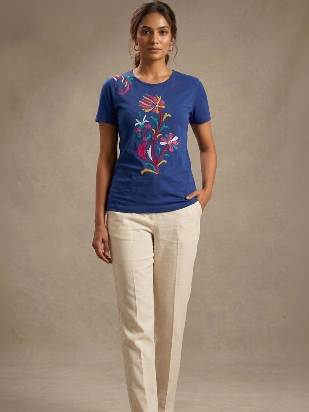 Elegantcrafts Floral Embroidered Cotton Top-picture-21