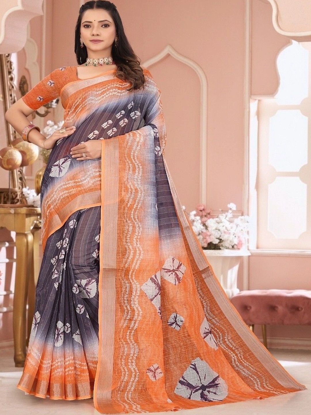 Moda Rapido Tie and Dye Silk Cotton Kanjeevaram Saree-picture-15